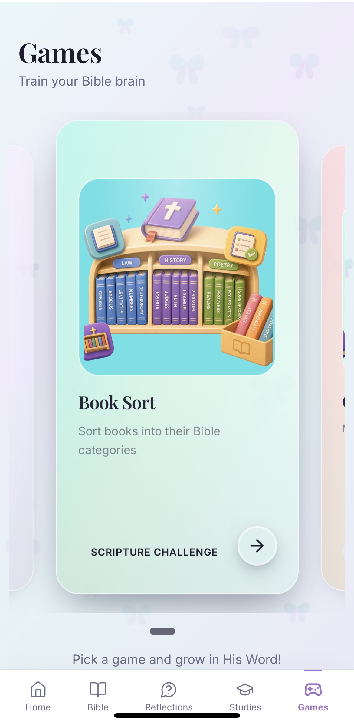 Book Sort game screenshot